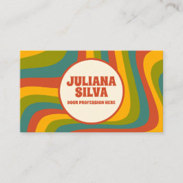 Groovy de los 70 con tarjeta de visita QR