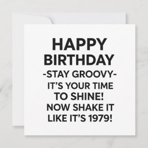 Groovy Disco Tarjeta de cumpleaños Gen X