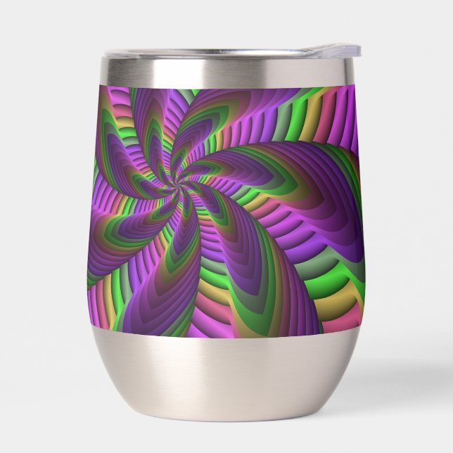 Groovy Energetic Colorful Neon Fractal (Izquierdo)