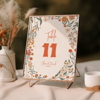 Groovy Floral Vintage Retro Bodas de tabla