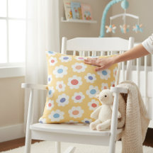 Groovy Flower Power Almohada para Cuna de Bebé