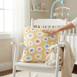 Groovy Flower Power Almohada para Cuna de Bebé