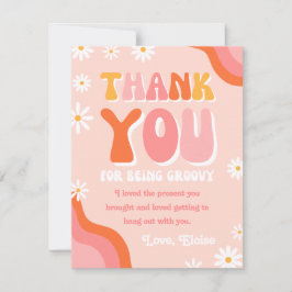 Groovy Gracias Card | Tarjeta de agradecimiento re