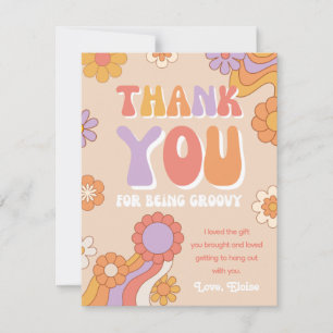 Groovy Gracias Card   Tarjeta de agradecimiento re