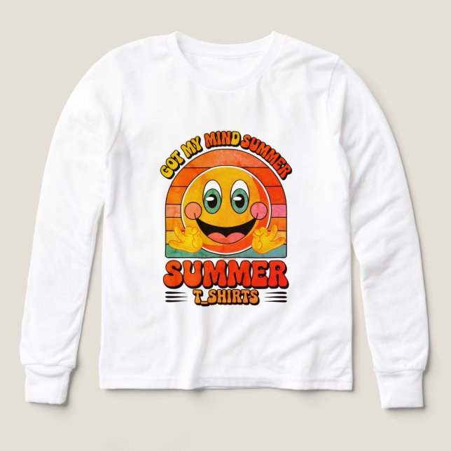 Groovy Happy Face Tee - Summer Vibes & Sunshine St (Diseño frontal)