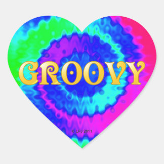 Groovy Heart Pegatinas