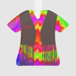 Groovy Hippie Ornamento de Navidad 2