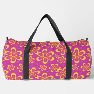 Groovy Magenta Modelo floral Gran Bolsa de Duffel