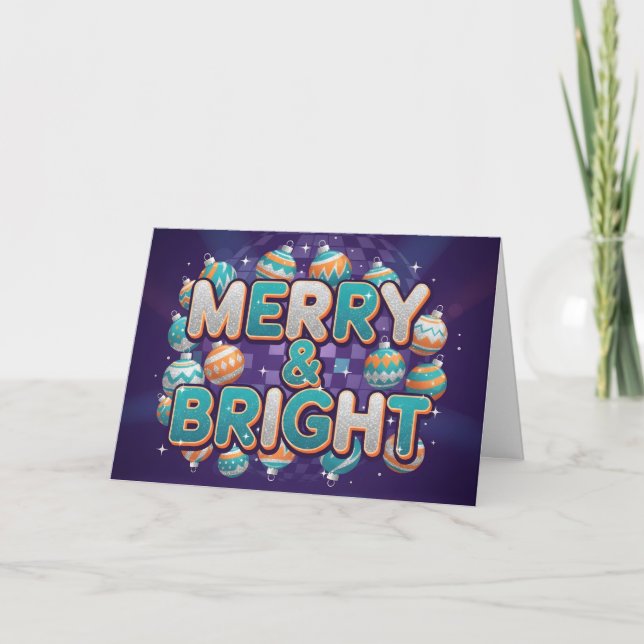 Groovy Navidad 70s Alegre y Brillante Navidad (Anverso)