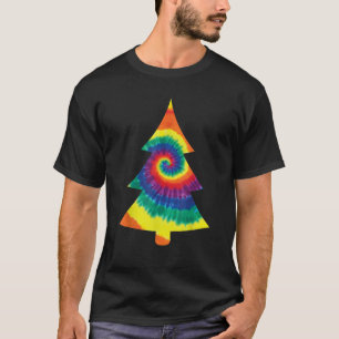 Groovy Navidades Tie Dye Tree Tye Die Tee Top