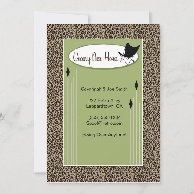 Groovy Nueva Invitación de mudanza de casa (Anverso)