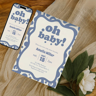 ¡Groovy Oh Baby! Invitación para Baby Shower   Azu