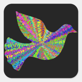 Groovy Peace Dove Pegatina