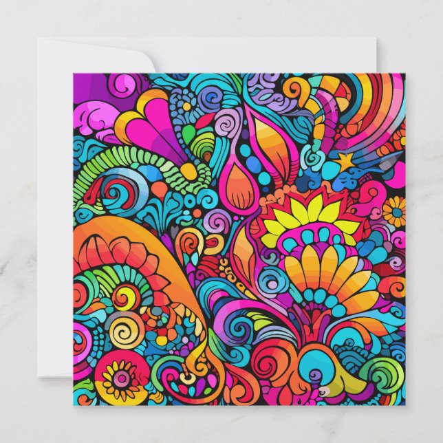 Groovy Psychedelic Floral (Anverso)