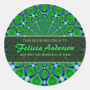 Groovy Psychedelic Trippy Pegatinas de etiquetas d