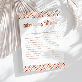 Groovy Retro Chicas Juego de la Trívia de Cumpleañ