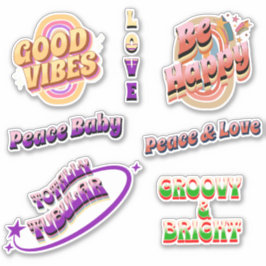 Groovy, Retro Good Vibes Pack Pegatina