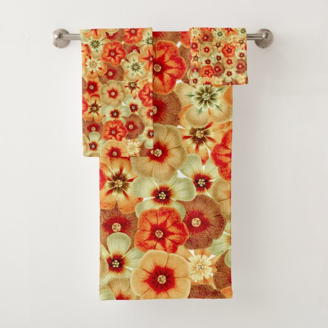 Groovy Retro Naranja Hippie FlowPattern (In situ)
