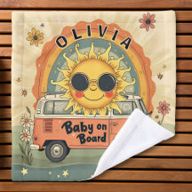 Groovy Retro Sonriente Baby Sun, Peace & Love Vibe