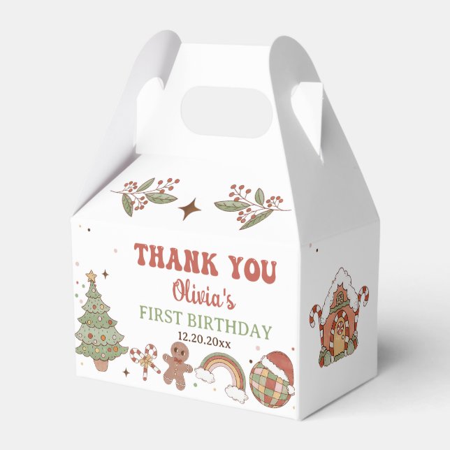 Groovy Santa Navidades Caja de Favor del partido d (Front Side)