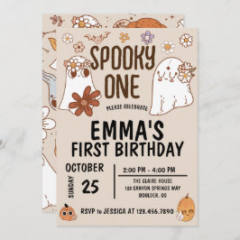 Groovy Spooky Halloween Invitación de un cumpleaño