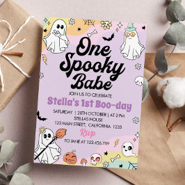 Groovy Spooky Una Invitación De Cumpleaños Fantasm
