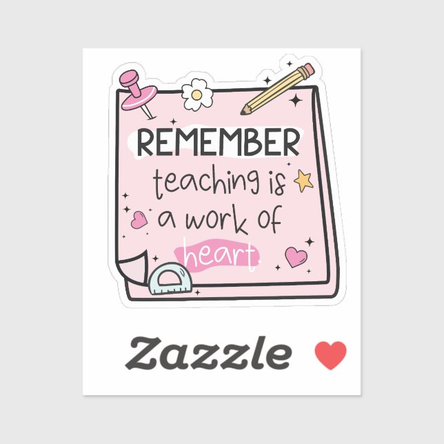 Groovy Teacher Quote Recuerda a Pegatinas (Hoja)