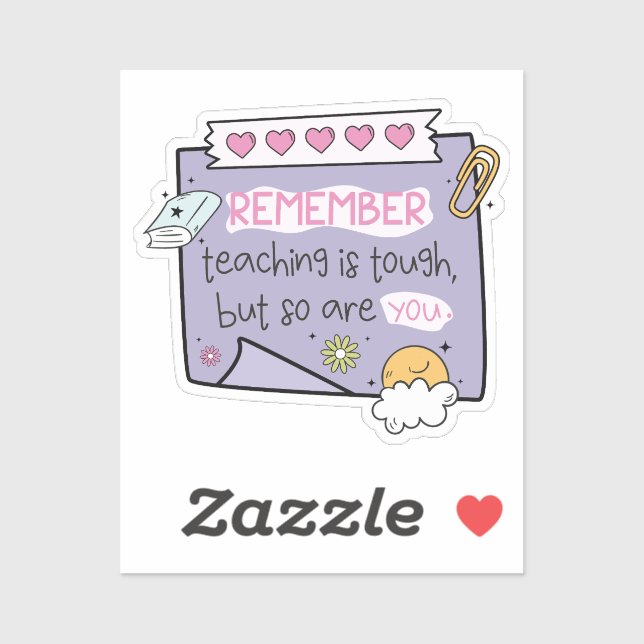 Groovy Teacher Quote Recuerda a Pegatinas (Hoja)