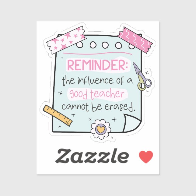 Groovy Teacher Quote Recuerda a Pegatinas (Hoja)