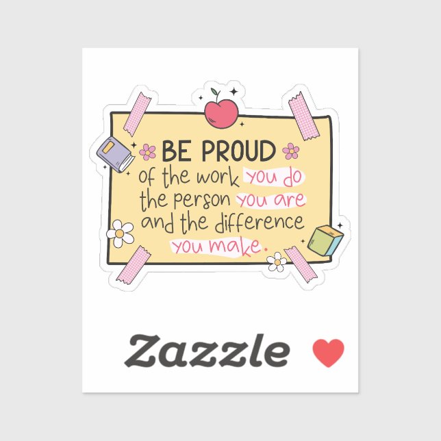 Groovy Teacher Quote Recuerda a Pegatinas (Hoja)