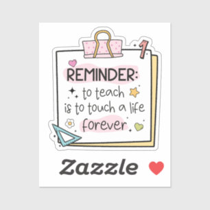 Groovy Teacher Quote Recuerda a Pegatinas