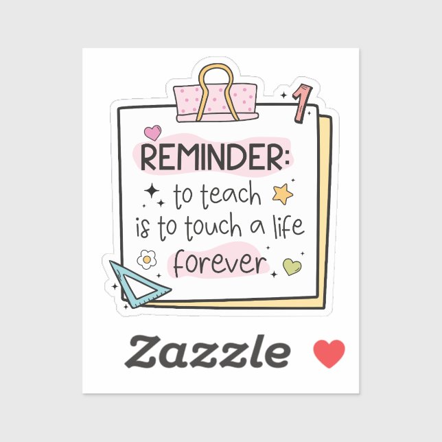 Groovy Teacher Quote Recuerda a Pegatinas (Hoja)