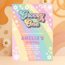Groovy una invitación de cumpleaños