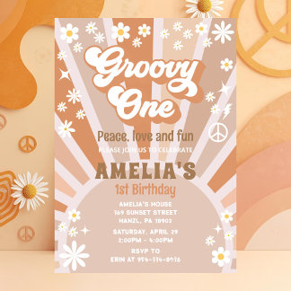 Groovy una invitación de cumpleaños