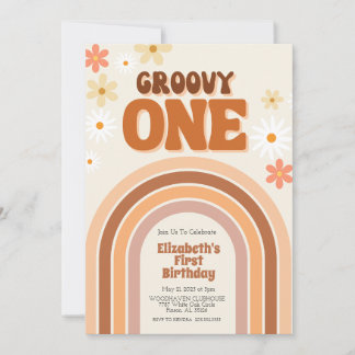 GROOVY Una invitación de primer cumpleaños