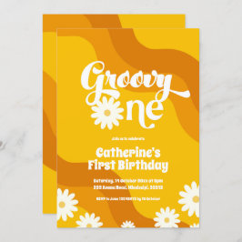 Groovy Una Primera Invitación De Cumpleaños