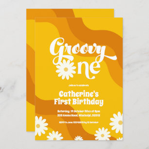Groovy Una Primera Invitación De Cumpleaños
