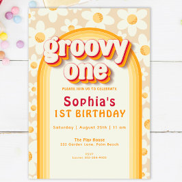 Groovy Una Primera Invitación De Cumpleaños | Boho