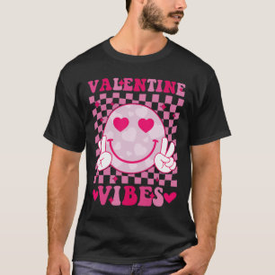 Groovy Valentine Vibes Camisetas Día de San Valent