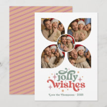 Groovy Vibes Retro Foto Collage Navidad