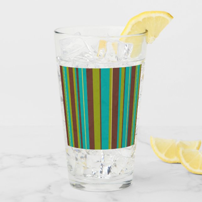 Groovy Vintage Retro Stripes (Reverso (hielo))