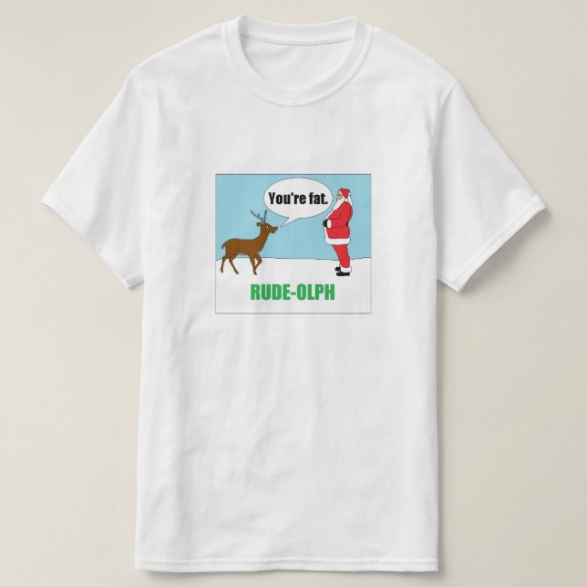 Grosero-olph: Camiseta divertida del navidad (Diseño del anverso)