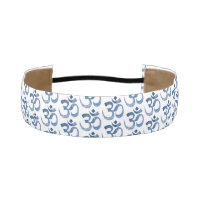 Grosgrain de símbolo Om azul 1.5-en banda de cabez