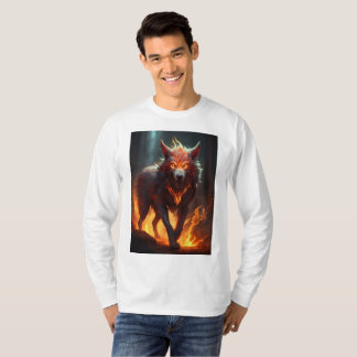 Grotesco diseño de camiseta de Wolf Demonic"