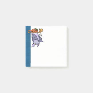 Grouchy Bat Cat Halloween 3" x 3" Notas Post-it®