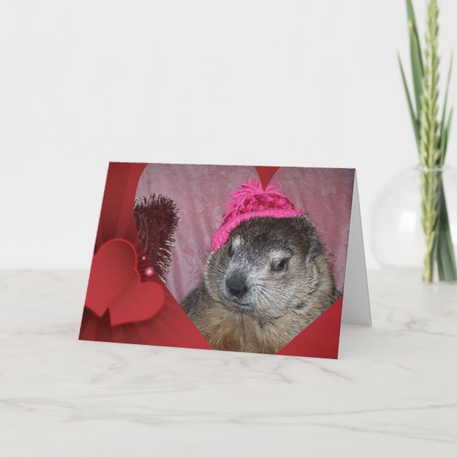 Groundhog, tarjeta del el día de San Valentín de (Anverso)