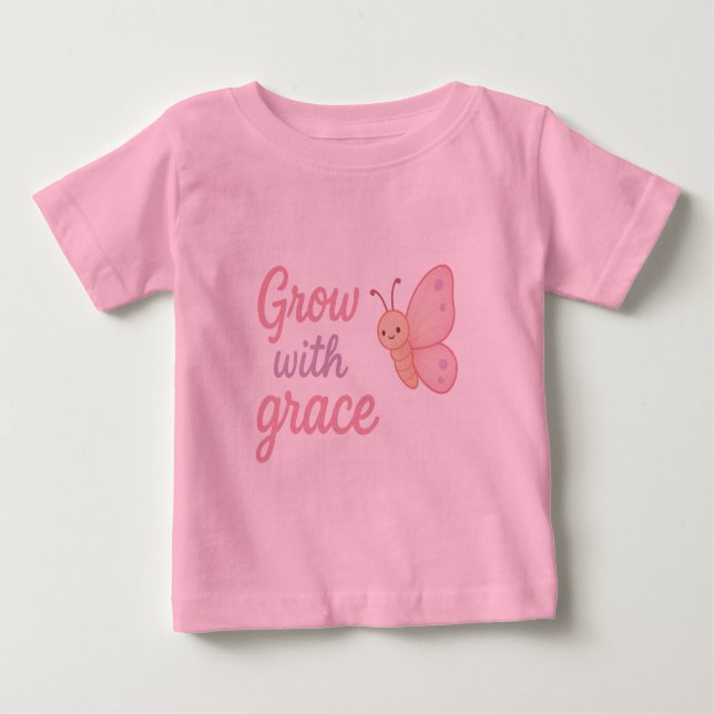 Grow With Grace Butterfly  Baby Top for Girls  (Anverso)