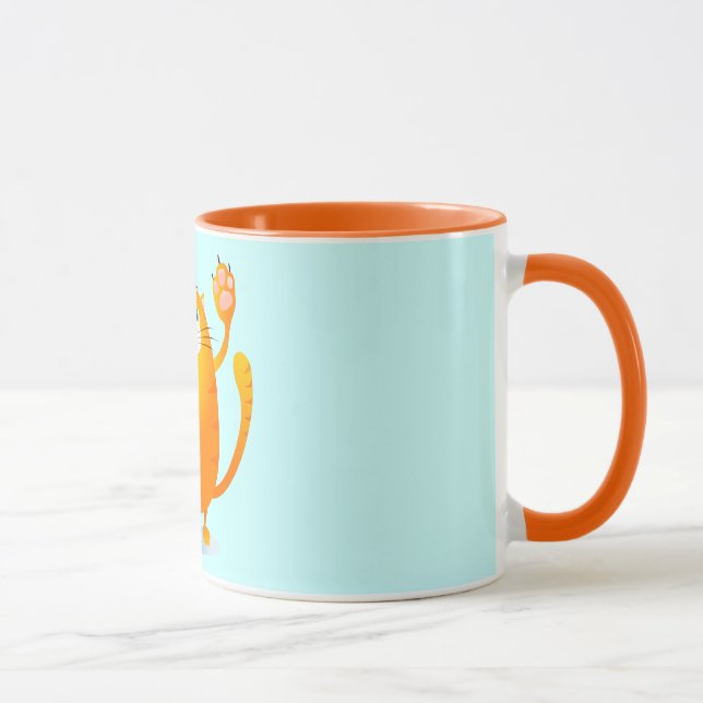 ¡Grr! Gracioso gato personalizado, taza (Derecha)