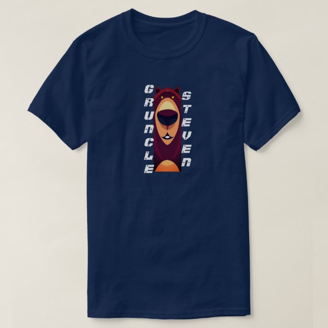 Grtío gracioso con camiseta de oso enojado (Diseño del anverso)
