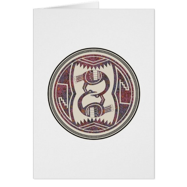 Grúa de arenisca, tarjeta de imagen de alfarería 1 (Frente)